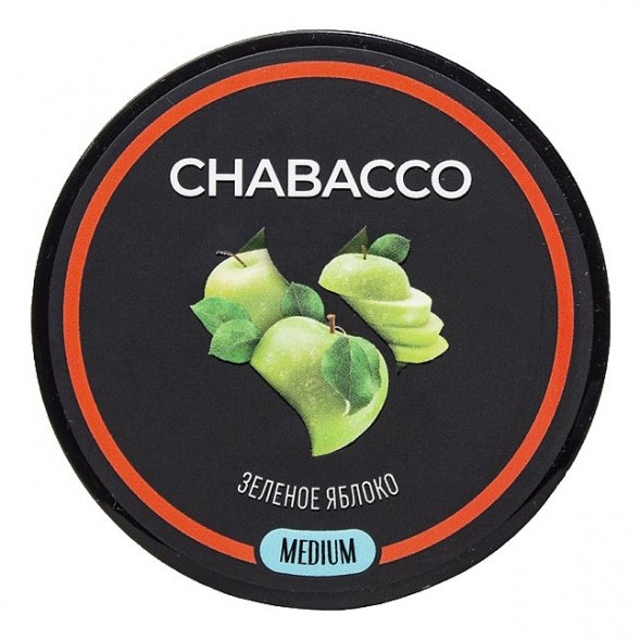 Смесь Chabacco MEDIUM - Green Apple (Зелёное Яблоко, 40 грамм) купить в Ижевске