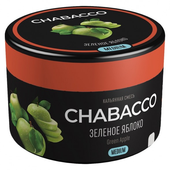 Смесь Chabacco MEDIUM - Green Apple (Зелёное Яблоко, 40 грамм) купить в Ижевске