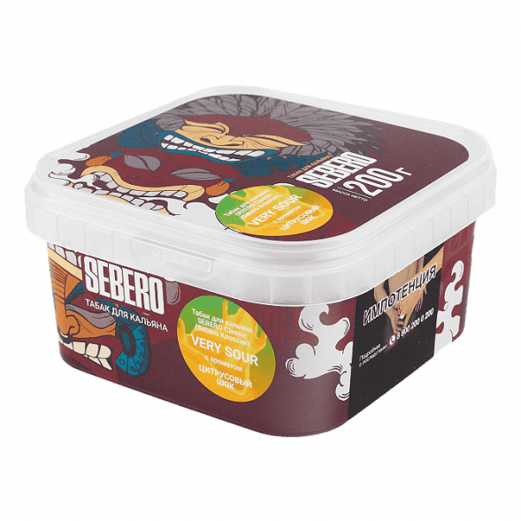 Табак Sebero - Very Sour (Цитрусовый Шок, 200 грамм) купить в Ижевске