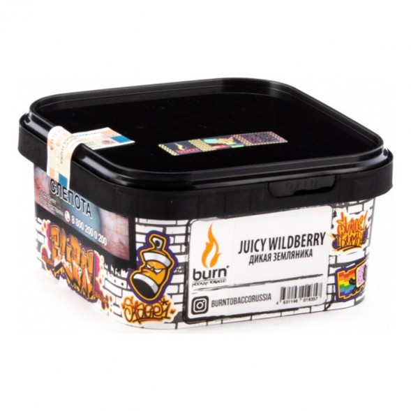 Табак Burn - Juicy Wildberry (Дикая Земляника, 200 грамм) купить в Ижевске