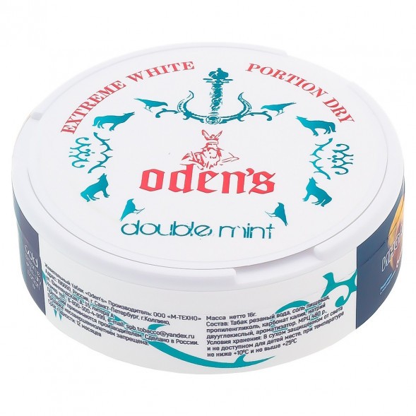 Табак жевательный ODENS - Double Mint Extreme White Dry (13 грамм, Швеция) купить в Ижевске