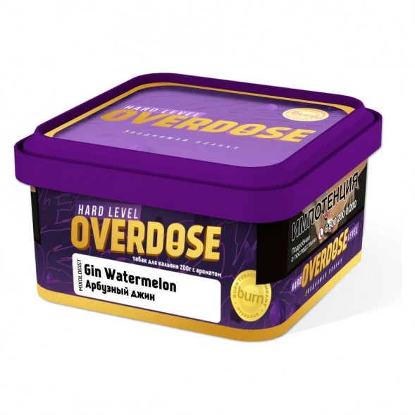 Табак Overdose - Gin Watermelon (Арбузный Джин, 200 грамм) купить в Ижевске