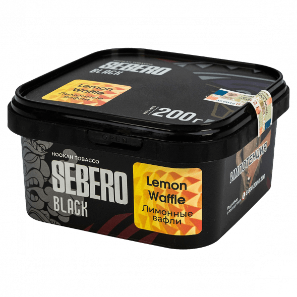 Табак Sebero Black - Lemon Waffle (Лимонные Вафли, 200 грамм) купить в Ижевске
