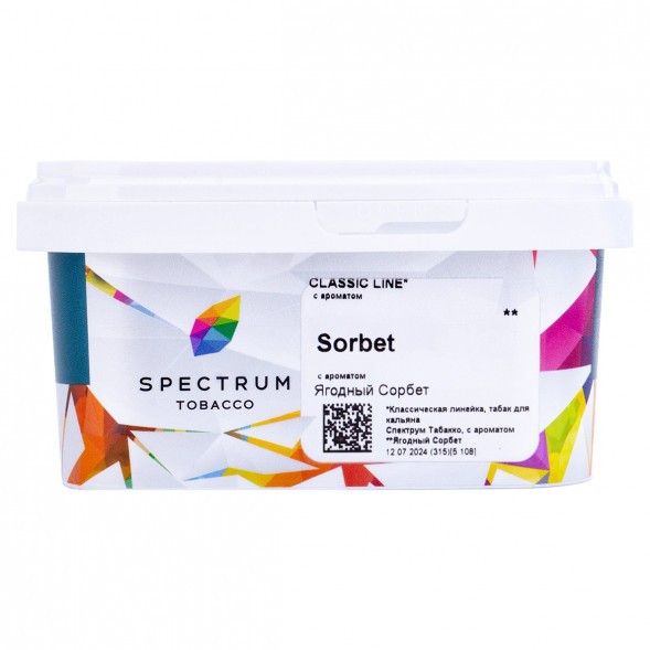 Табак Spectrum - Sorbet (Сорбет, 200 грамм) купить в Ижевске