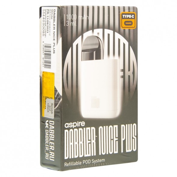 Электронная сигарета Brusko - Dabbler Nice Plus (Белый) купить в Ижевске