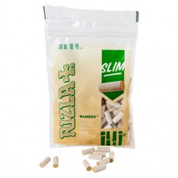 Фильтры для самокруток Rizla+ - Slim Bamboo (150 штук, 15x6 мм)
