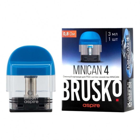 Сменный картридж Brusko - Minican 4 (0.8 Ом, Синий) купить в Ижевске
