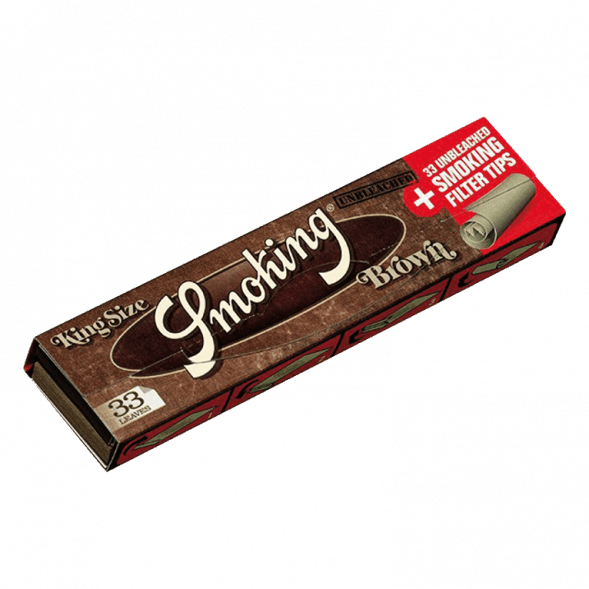 Бумага для самокруток Smoking - King Size Brown + Filter Tips (110х44 мм, 33 штуки) купить в Ижевске