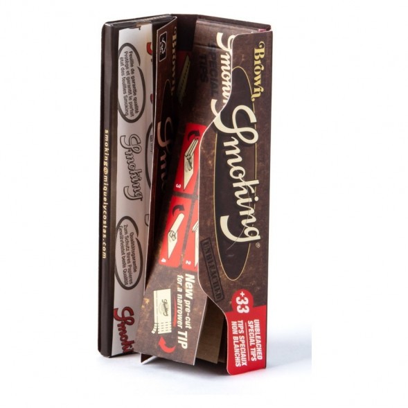 Бумага для самокруток Smoking - King Size Brown + Filter Tips (110х44 мм, 33 штуки) купить в Ижевске