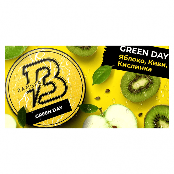 Табак Banger - Green Day (Яблоко, Киви, Кислинка, 100 грамм) купить в Ижевске