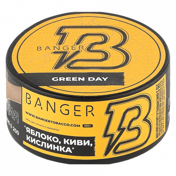 Табак Banger - Green Day (Яблоко, Киви, Кислинка, 100 грамм) купить в Ижевске