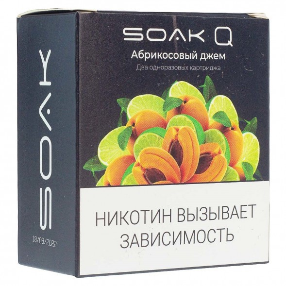 Картридж SOAK Q - Абрикосовый Джем (1500 затяжек х 2 шт.) купить в Ижевске