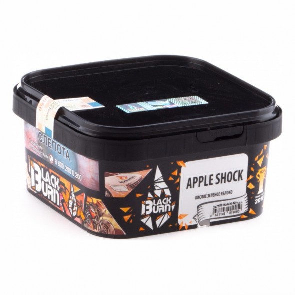 Табак BlackBurn - Apple Shock (Кислое Яблоко, 200 грамм) купить в Ижевске