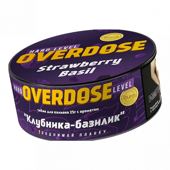 Табак Overdose - Strawberry Basil (Клубника-Базилик, 25 грамм) купить в Ижевске
