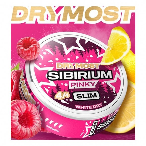 Табак жевательный DryMost - Sibirium Pinky Slim (Сибирский Малиновый Лимонад, 12 грамм) купить в Ижевске