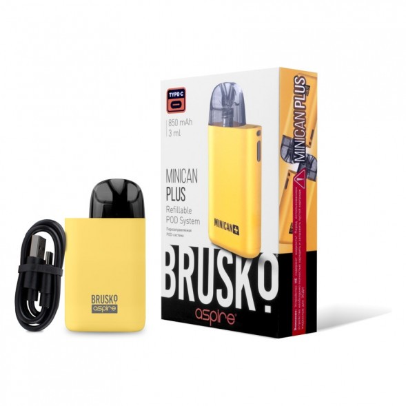 Электронная сигарета Brusko - Minican Plus (850 mAh, Жёлтый) купить в Ижевске
