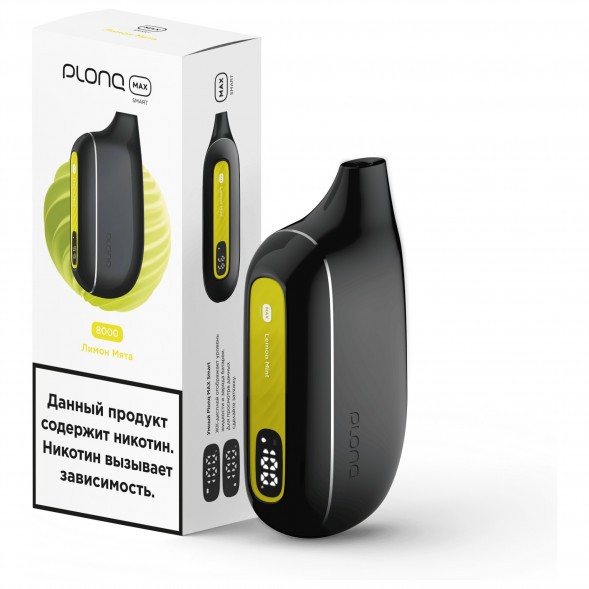 PLONQ MAX SMART - Лимон Мята (8000 затяжек) купить в Ижевске