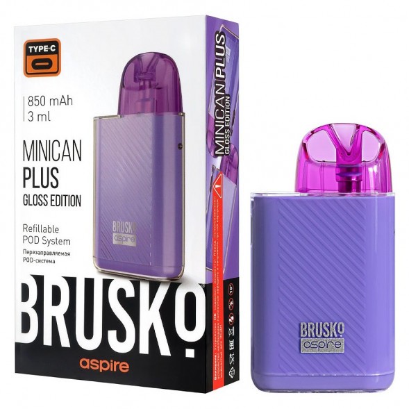 Электронная сигарета Brusko - Minican Plus Gloss Edition (850 mAh, Фиолетовый) купить в Ижевске