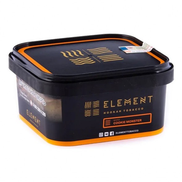 Табак Element Земля - Cookie Monster NEW (Земляничное Печенье, 200 грамм) купить в Ижевске