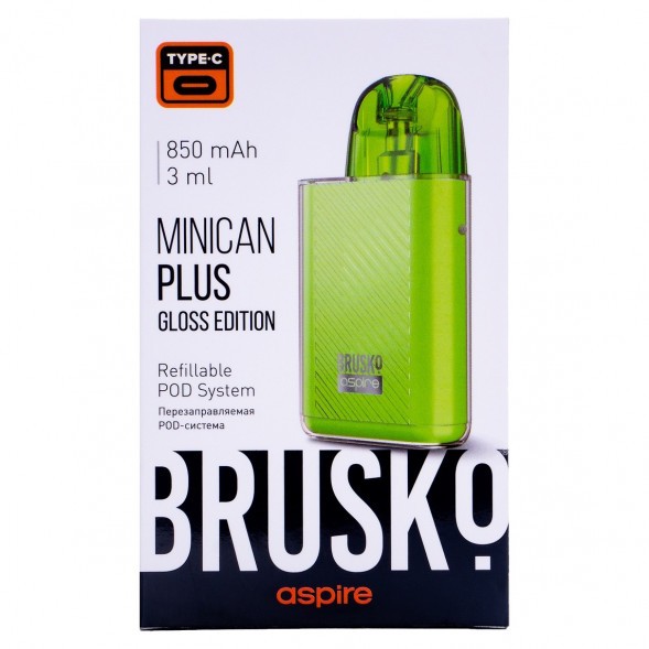 Электронная сигарета Brusko - Minican Plus Gloss Edition (850 mAh, Зелёный) купить в Ижевске