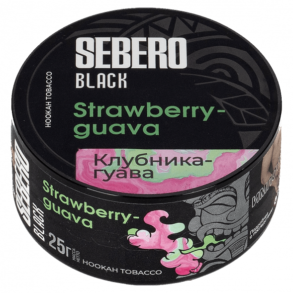 Табак Sebero Black - Strawberry Guava (Клубника и Гуава, 25 грамм) купить в Ижевске