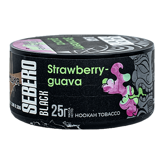 Табак Sebero Black - Strawberry Guava (Клубника и Гуава, 25 грамм) купить в Ижевске
