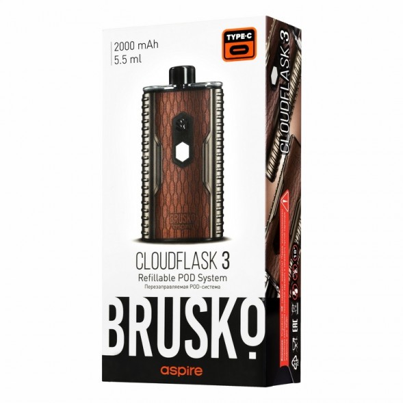 Электронная сигарета Brusko - Cloudflask 3 (Коричневый) купить в Ижевске