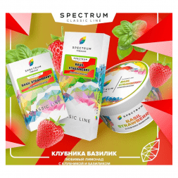 Табак Spectrum - Basil Strawberry (Клубника Базилик, 100 грамм)
