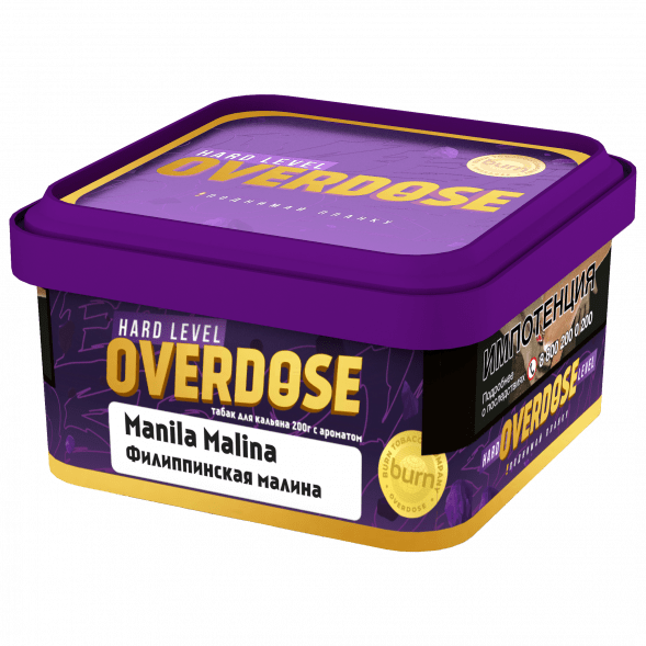 Табак Overdose - Manila Malina (Филиппинская Малина, 200 грамм) купить в Ижевске