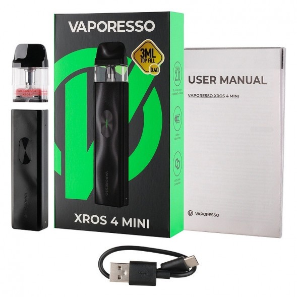 Электронная сигарета Vaporesso XROS 4 Mini - Black (Чёрная) купить в Ижевске