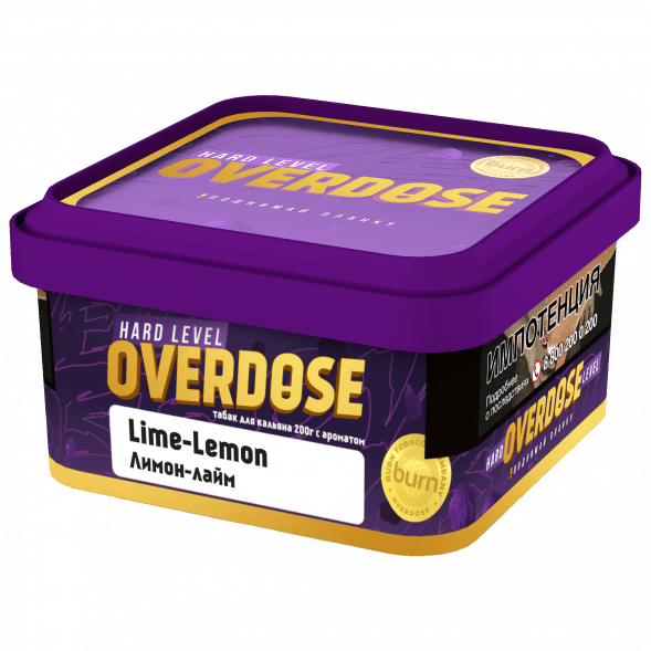 Табак Overdose - Lime-Lemon (Лимон и Лайм, 200 грамм) купить в Ижевске