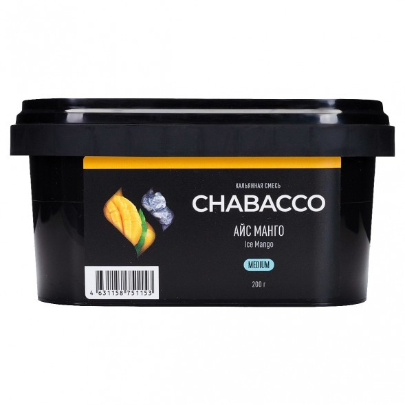 Смесь Chabacco MEDIUM - Ice Mango (Айс Манго, 200 грамм) купить в Ижевске