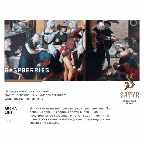 Табак Satyr - Raspberry (Малина, 200 грамм) купить в Ижевске