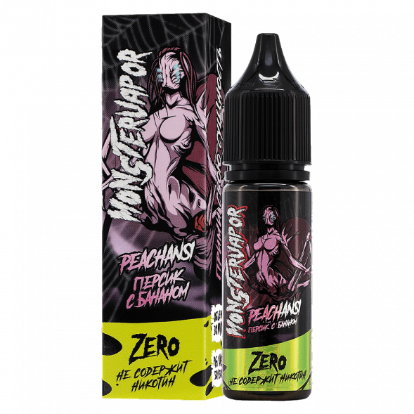 Жидкость Monsterwapor Zero - Peachansi (Персик с Бананом, 30 мл, без никотина) купить в Ижевске