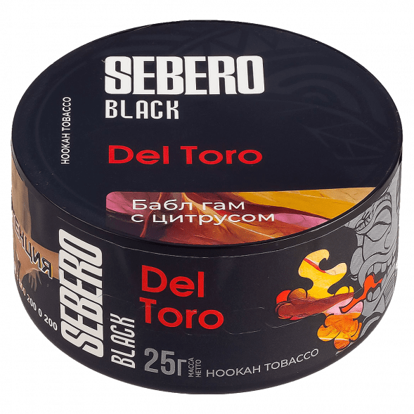 Табак Sebero Black - Del Toro (Бабл гам с Цитрусом, 25 грамм) купить в Ижевске
