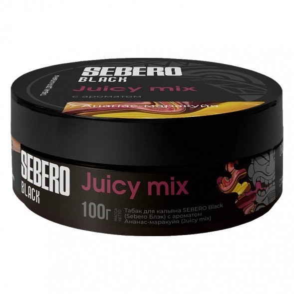 Табак Sebero Black - Juicy Mix (Ананас и Маракуйя, 100 грамм) купить в Ижевске