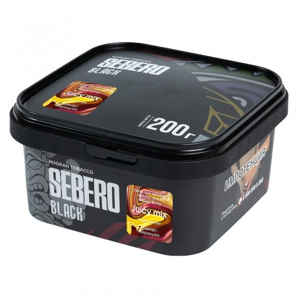 Табак Sebero Black - Juicy Mix (Ананас и Маракуйя, 200 грамм) купить в Ижевске