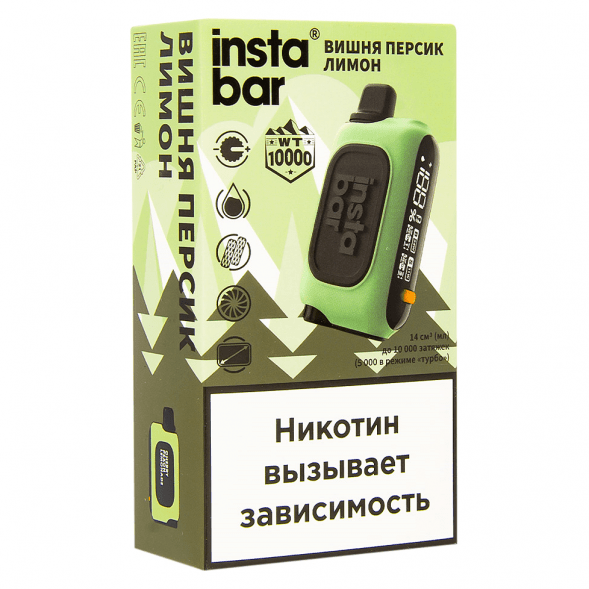PLONQ INSTABAR WT - Вишня Персик Лимон (Cherry Peach Lemon, 10000 затяжек) купить в Ижевске