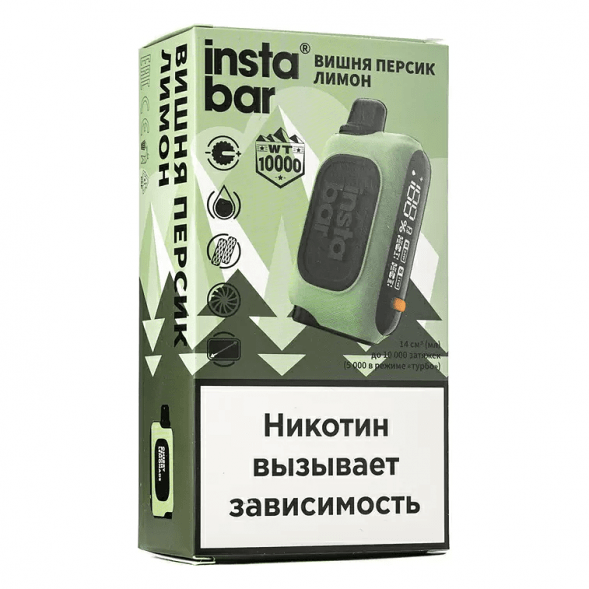 PLONQ INSTABAR WT - Вишня Персик Лимон (Cherry Peach Lemon, 10000 затяжек) купить в Ижевске