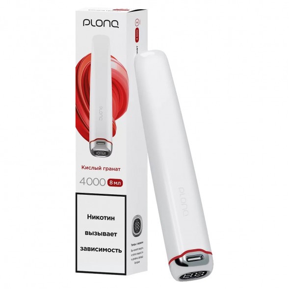 PLONQ PLUS PRO - Кислый Гранат (Sour Pomegranate, 4000 затяжек) купить в Ижевске