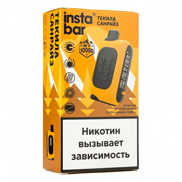 PLONQ INSTABAR WT - Текила Cанрайз (Tequila Sunrise, 10000 затяжек) купить в Ижевске