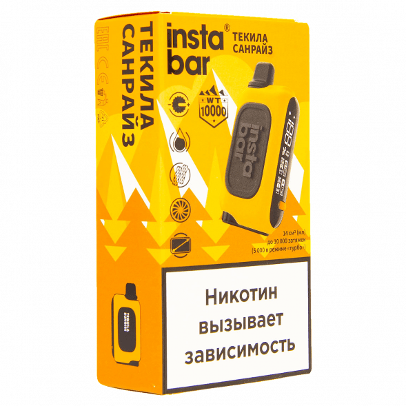 PLONQ INSTABAR WT - Текила Cанрайз (Tequila Sunrise, 10000 затяжек) купить в Ижевске