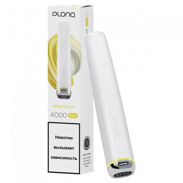 PLONQ PLUS PRO - Банан Кокос (Banana Coconut, 4000 затяжек) купить в Ижевске
