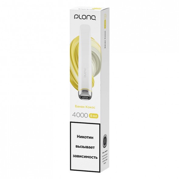 PLONQ PLUS PRO - Банан Кокос (Banana Coconut, 4000 затяжек) купить в Ижевске