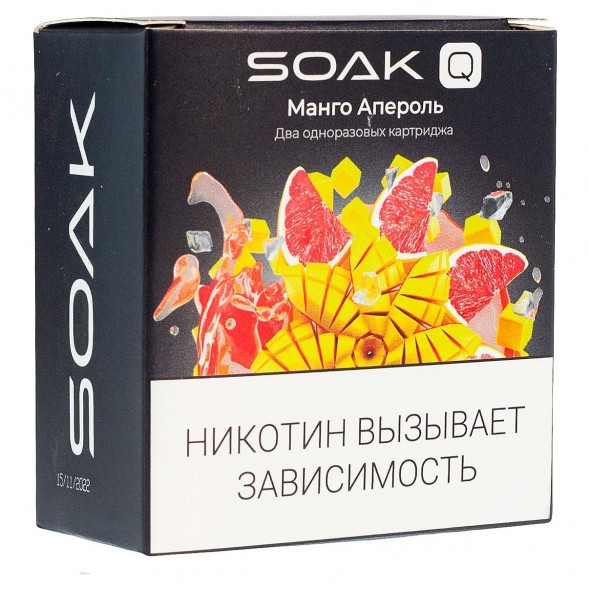 Картридж SOAK Q - Манго Апероль (1500 затяжек х 2 шт.) купить в Ижевске
