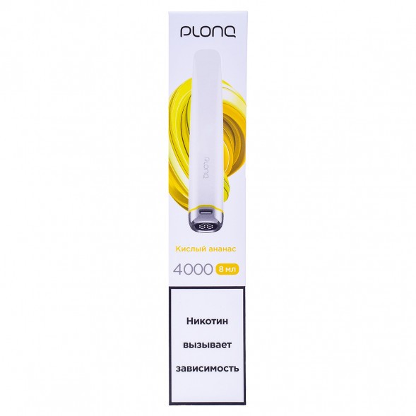PLONQ PLUS PRO - Кислый Ананас (Sour Pineapple, 4000 затяжек) купить в Ижевске