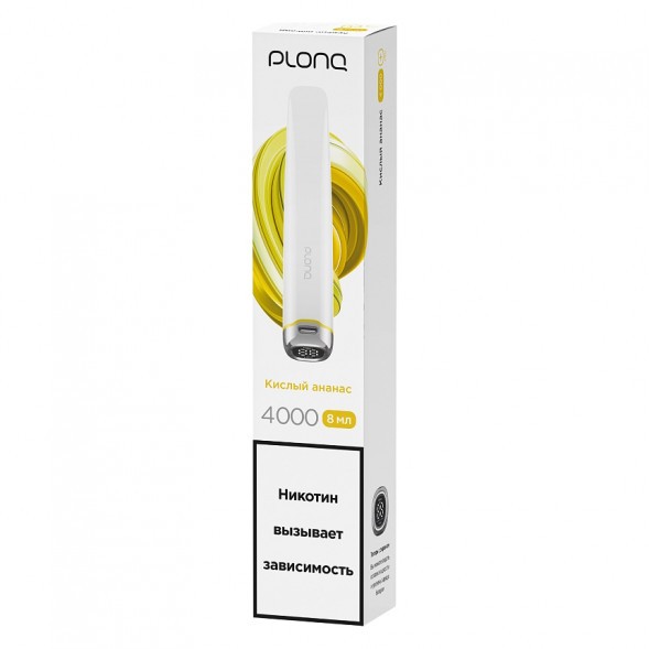 PLONQ PLUS PRO - Кислый Ананас (Sour Pineapple, 4000 затяжек) купить в Ижевске