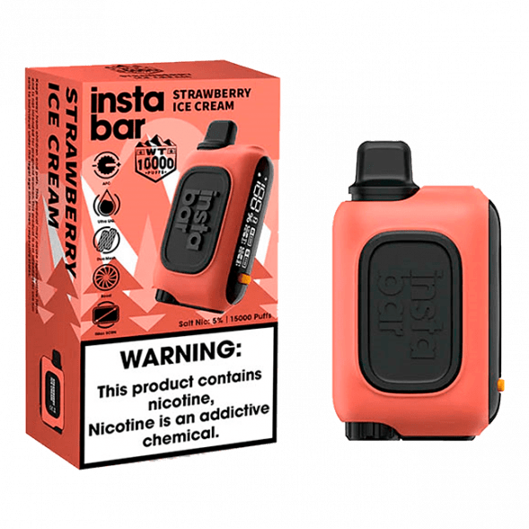 PLONQ INSTABAR WT - Клубничное Мороженое (Strawberry Ice Cream, 10000 затяжек) купить в Ижевске