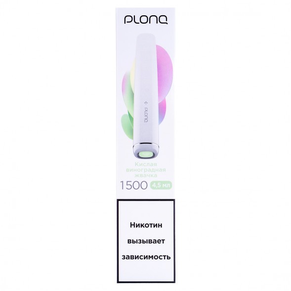 PLONQ PLUS - Кислая Виноградная Жвачка (1500 затяжек) купить в Ижевске