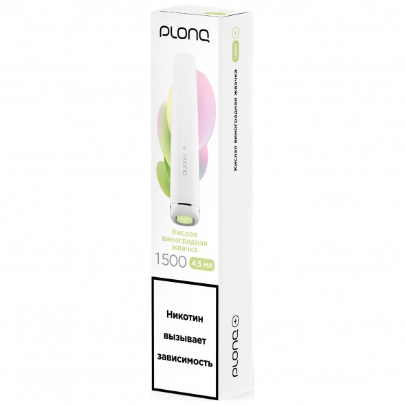 PLONQ PLUS - Кислая Виноградная Жвачка (1500 затяжек) купить в Ижевске